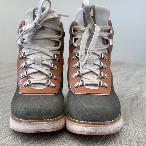 Cole Haan Gray and Brown Lace Up Boots - Picture 12 of 12